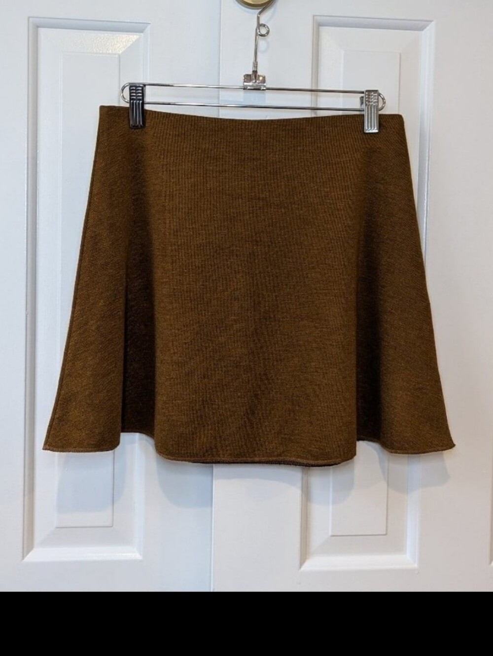 Zara Trafaluc Circle Skirt Chocolate Brown Med Fall Rustic Minimalist Elastic